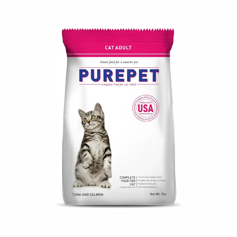 Purepet Adult Dry Cat Food, Tuna & Salmon 7 Kg