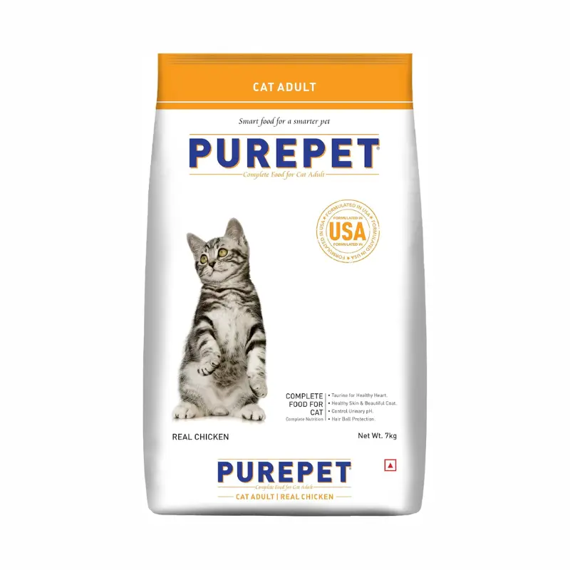 Purepet Real Chicken Adult Dry Cat Food, 7kg