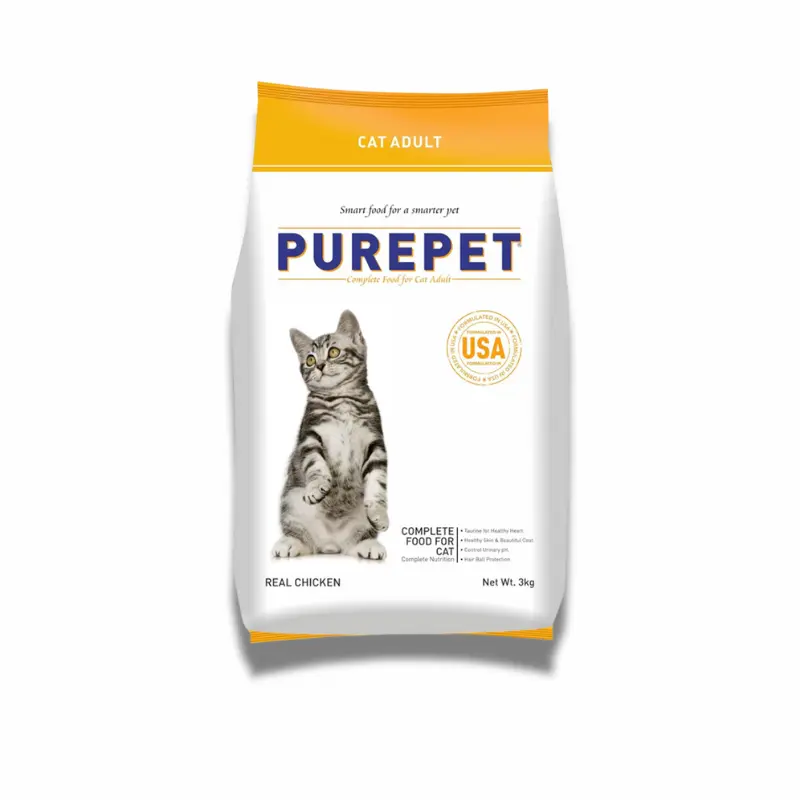 Purepet Real Chicken Dry Adult Cat Food 