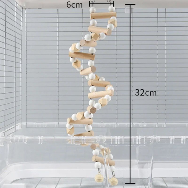 [SA3373] wood parrots hanging ring ladders toys 32*6