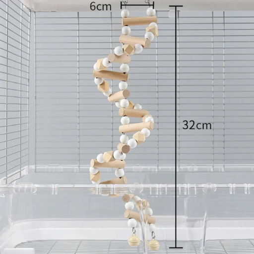[SA3373] wood parrots hanging ring ladders toys 32*6