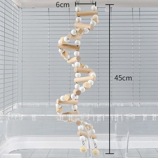 [SA3374] wood parrots hanging ring ladders toys 45*6