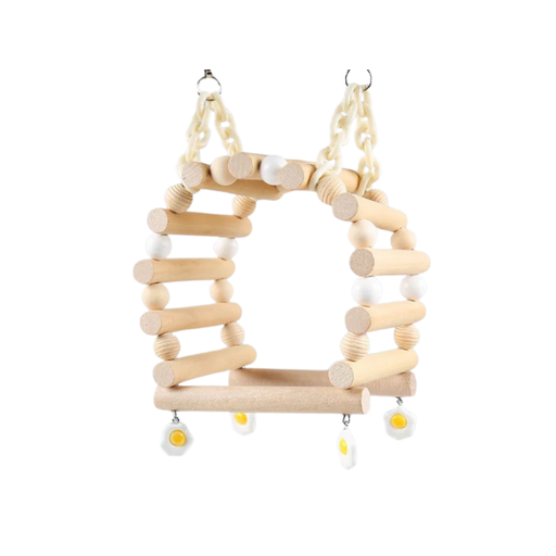 [SA3372] wood parrots hanging ring ladders toys 20*12*10